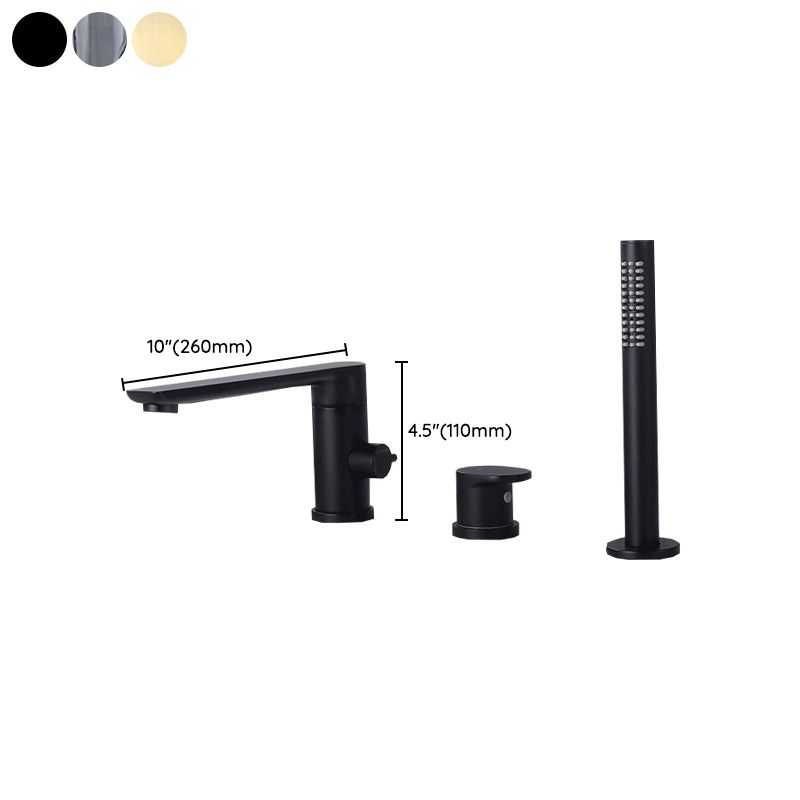 Modern Bathtub Faucet Solid Color Deck Mount Roman Tub Faucets