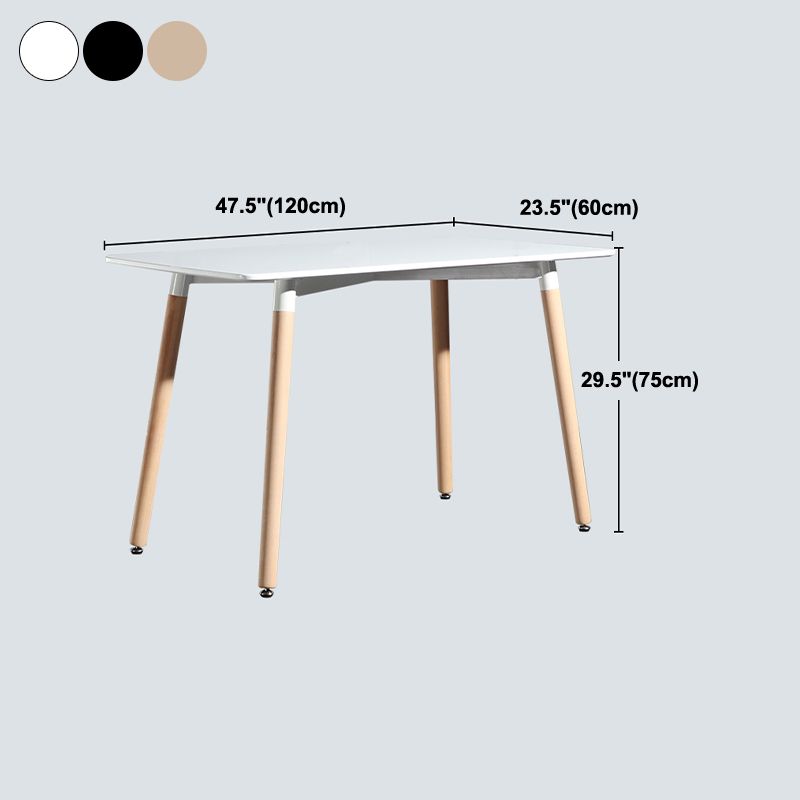 Mesa de comedor estándar industrial de MDF, mesa de comedor de cocina con 4 patas