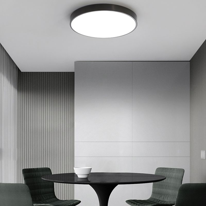 Modern Round Shape Flush Mount Lamp Acrylic Shade Flush Mount for Living Room