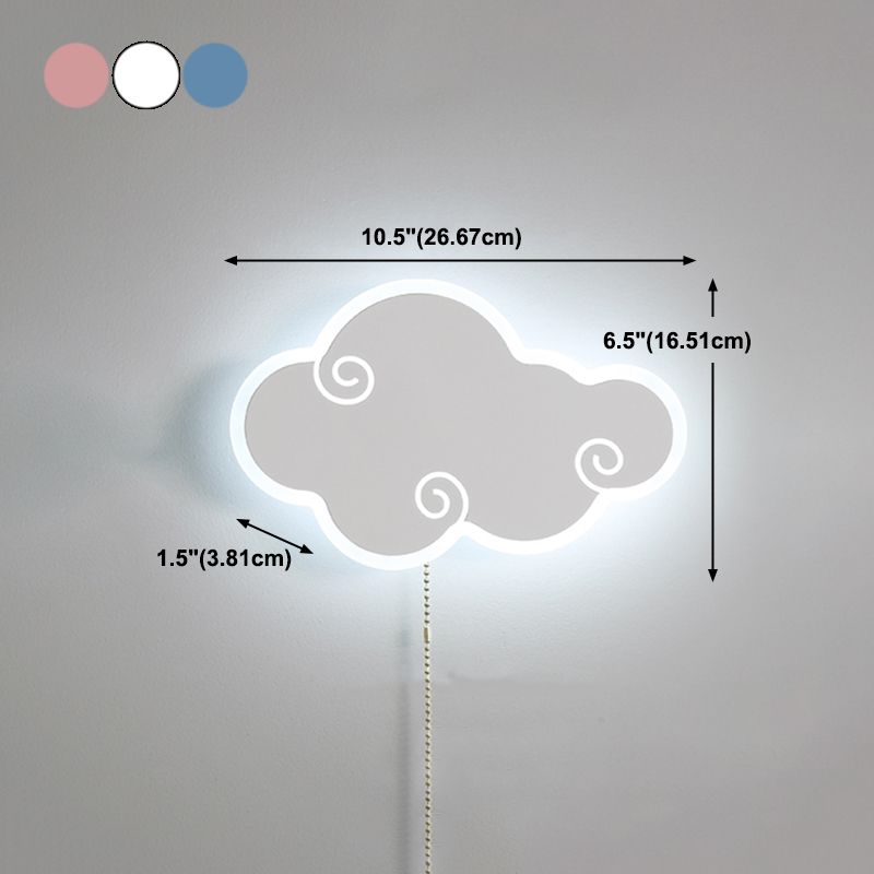 Accesorios de iluminación de la pared de la nube Metal de estilo moderno 1 Lámparas de pared de luz