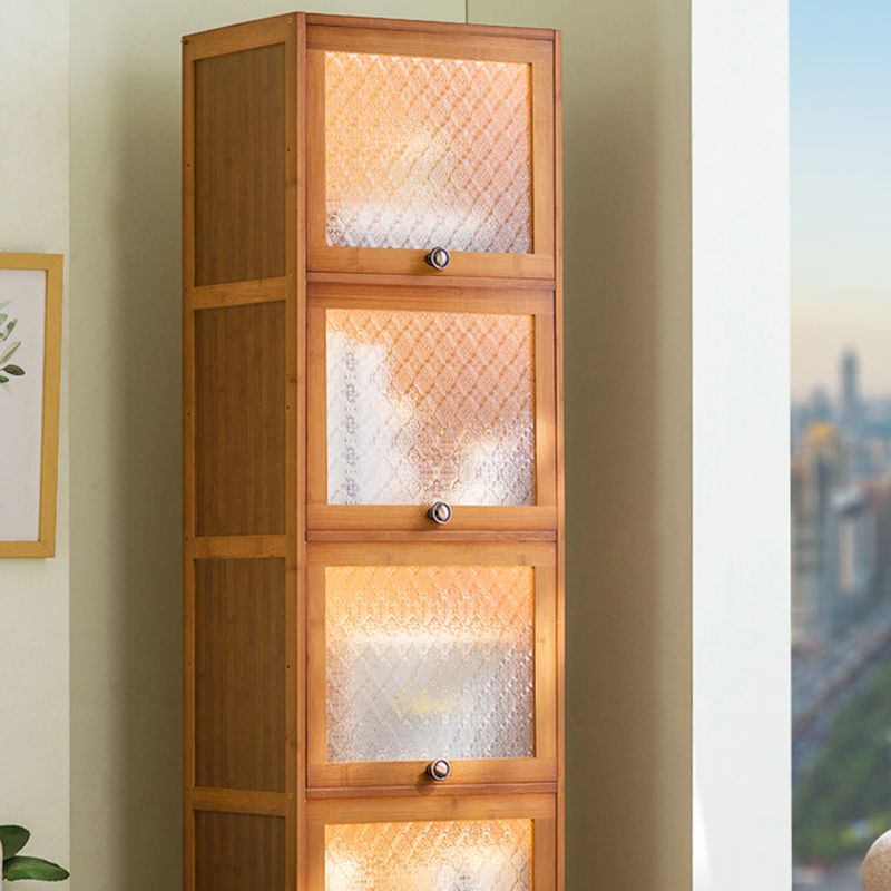Wood Standard Cabinet Glass Door Contemporary Accent Cabinet with Doors