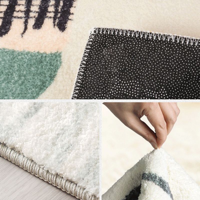 Brauner Farbstück Teppich Polyester Nordischer Teppich Färbemfester Teppich für Wohnkultur