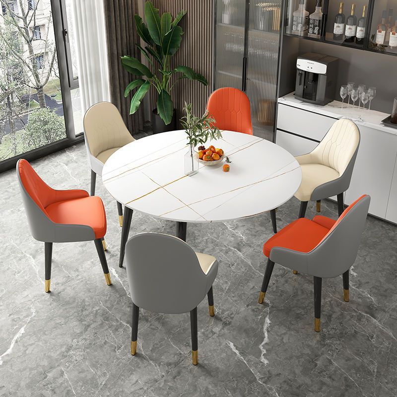 Faux Leather Dining Chair Parsons Home Dining Arm Side Chair