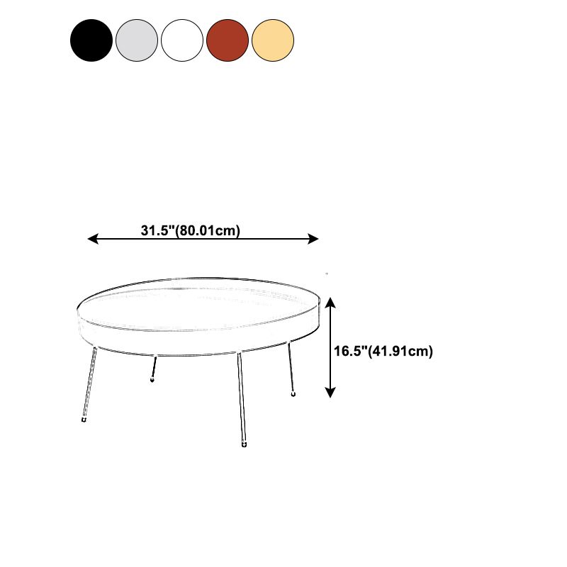 Geometric Metal Coffee Table Modern 4 Legs 15.7''/23.6''/31.5'' Cocktail Table