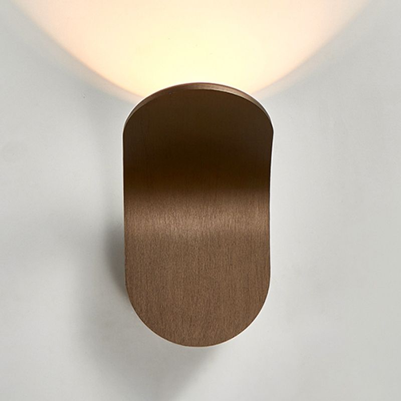 Metal Oval Shade Wall Sconce Modern Style 1-Light Wall Mounted Light