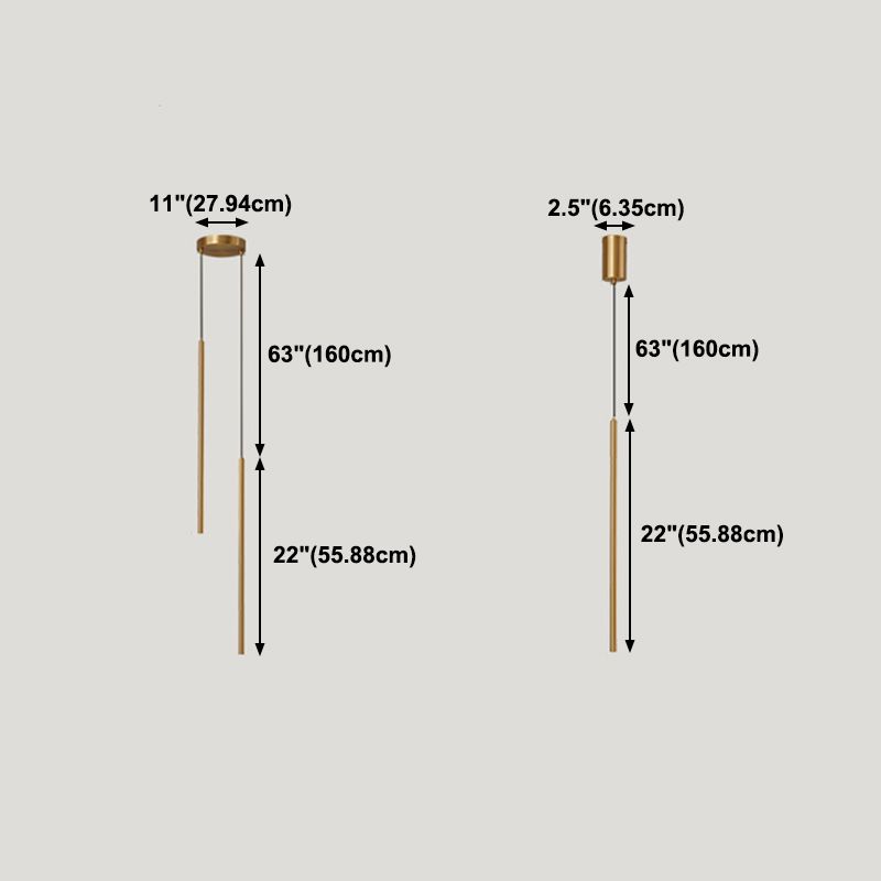 Minimalism Hanging Ceiling Light Metal Linear Ceiling Pendant Light for Bedroom