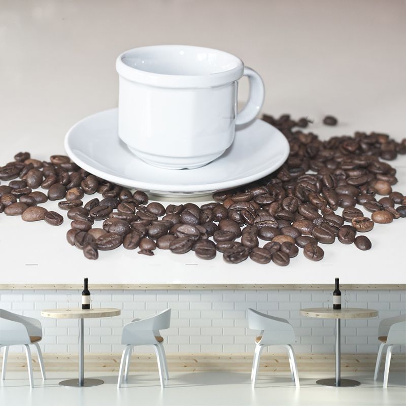 Aromatic Coffee Moisture Resistant Coffee Shop Wall Decoration, Made to Measure