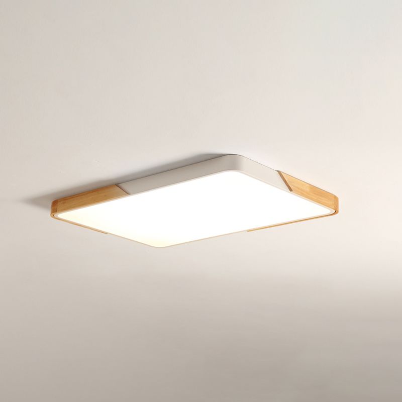 Modern Simple LED Ceiling Lamp Iron Geometry Shape Flush Mount for Dining Room