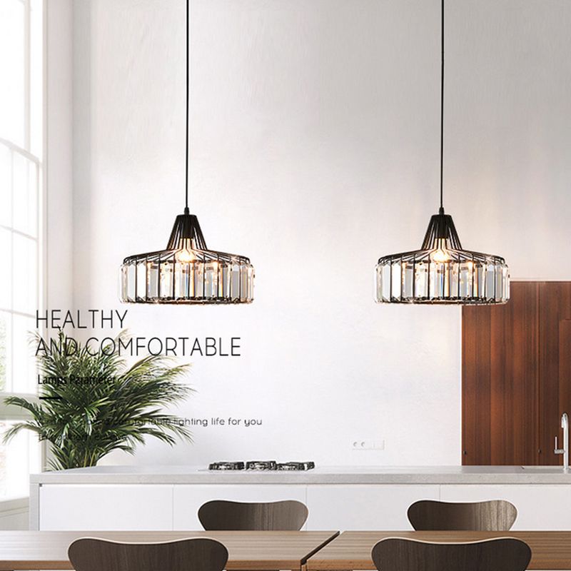 Modern Style Hanging Light Crystal Pendent Lighting Fixture for Sitting Room