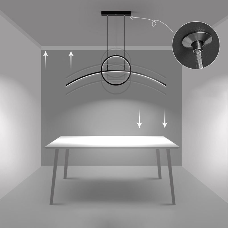 Geometric Island Chandelier Modern Island Lighting Metal 2 Light Island Light Fixtures