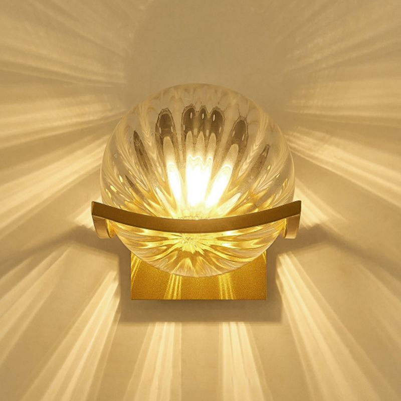 Lámparas de pared de bola de estilo modernas de vidrio 1 lámparas de pared ligeras