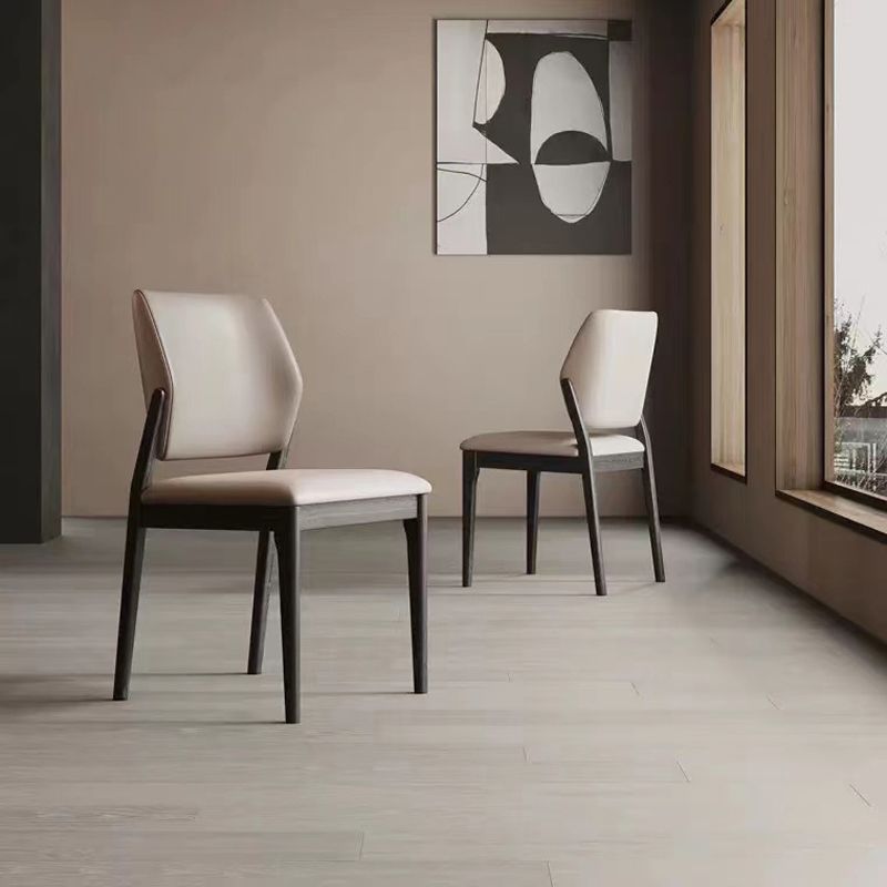 Open Back Dining Side Chair Industrial Solid Wood Dining Chair