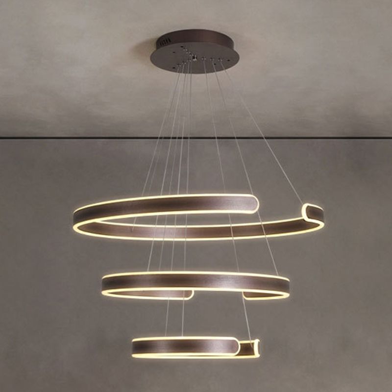 Coffee C landelera en forma de Simplicidad acrílica LED colgante colgante