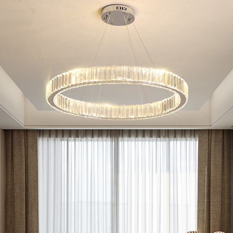 K9 Crystal Hanging Lights Minimalism Chandelier Lighting Fixtures for Living Room