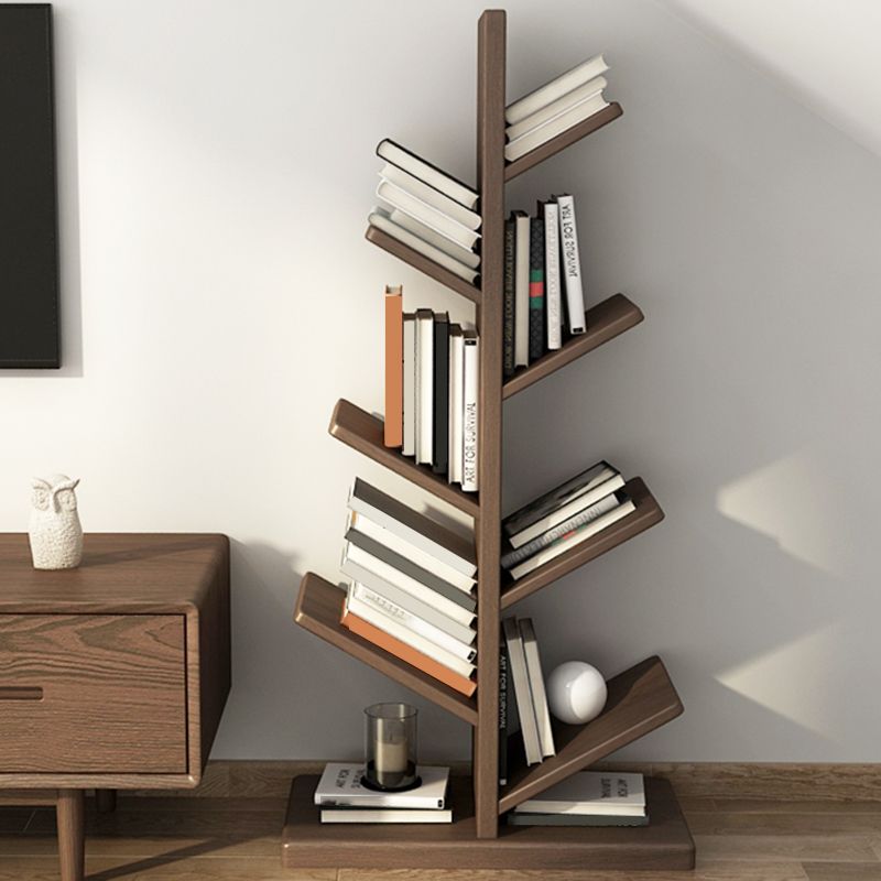 Modern Style Open Bookshelf Solid Wood Shelf Bookcase for Home