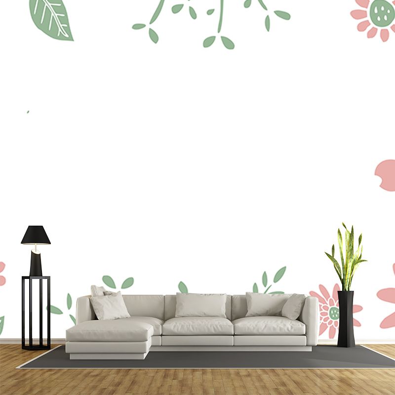 Stain Resistant Tropical Plants Mural Decorative Wallpaper Wall Covering