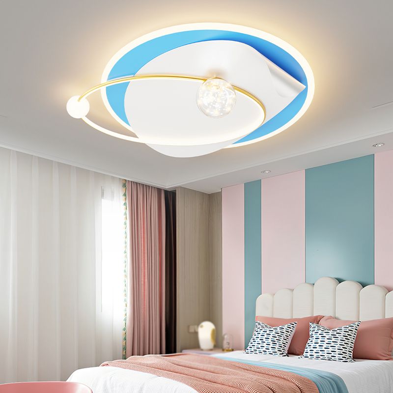 Geometry Shape Ceiling Light Fixtures Modern Style Metal 4 Light Ceiling Mounted Lights