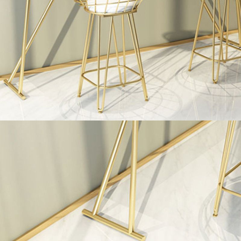 Glam Wooden Bar Counter Table Rectangle Bar Counter Table with Metal Legs for Kitchen