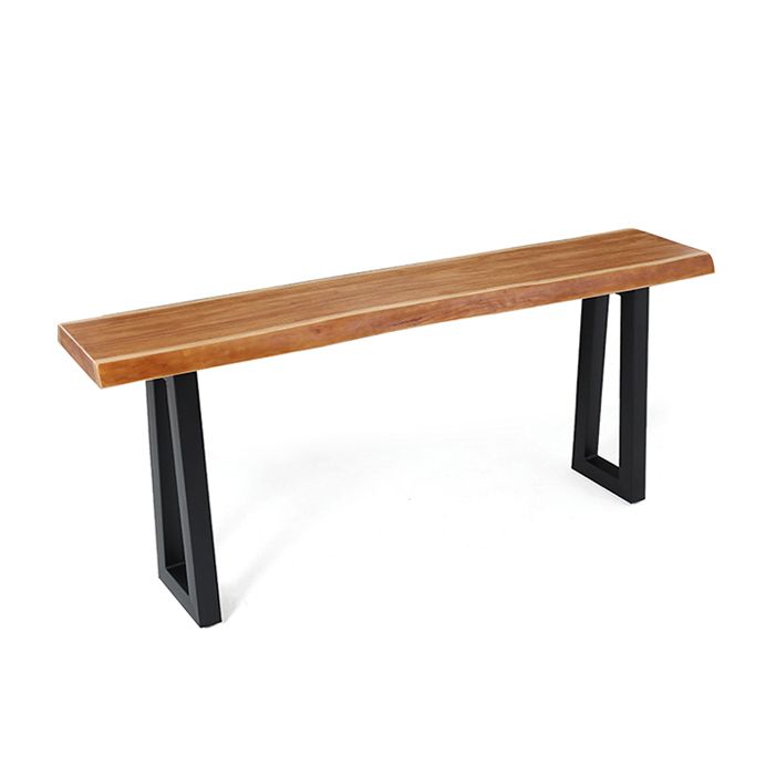 Modern Rectangle Counter Height Table Solid Wood and Metal Counter Wine Table