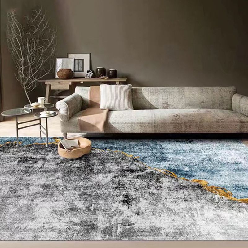 Brown Modern Rug Polyester Graphic Indoor Rug Washable Rug for Home Decor