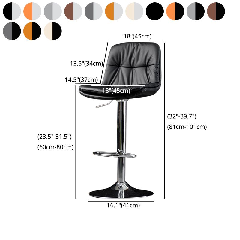 Taburete de Bar giratorio ajustable para interiores, taburete con respaldo y reposapiés, taburete para mostrador