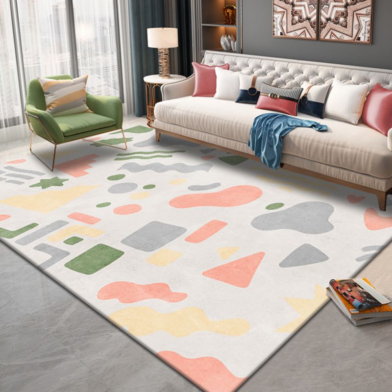 Dunkelbrauner moderner Teppich Blending Block Fläche Teppich nicht rutscher Backing Teppich für Wohnkulturdekoration