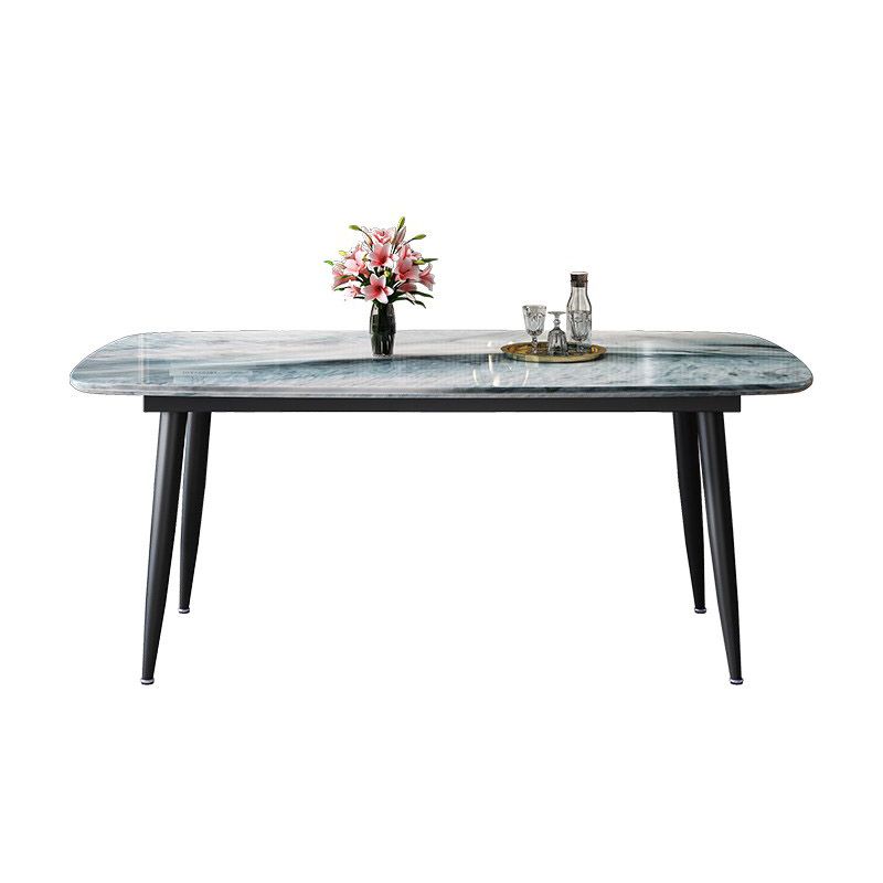 Rectangle Dining Site Table Contemporary 4 Legs Dining Room Table