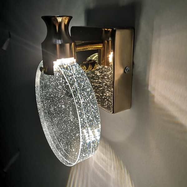 Lampade a parete rotonda in stile contemporaneo Crystal 1 illuminazione da parete