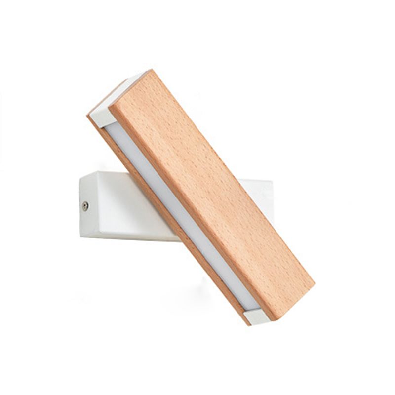 1 Licht geometrische Wandleuchten moderne einfache Stil Holzwandbeleuchtung in Braun