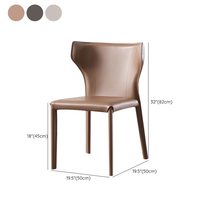 Dining Room Upholstered Chair Home Faux Leather Wingback Dining Chair