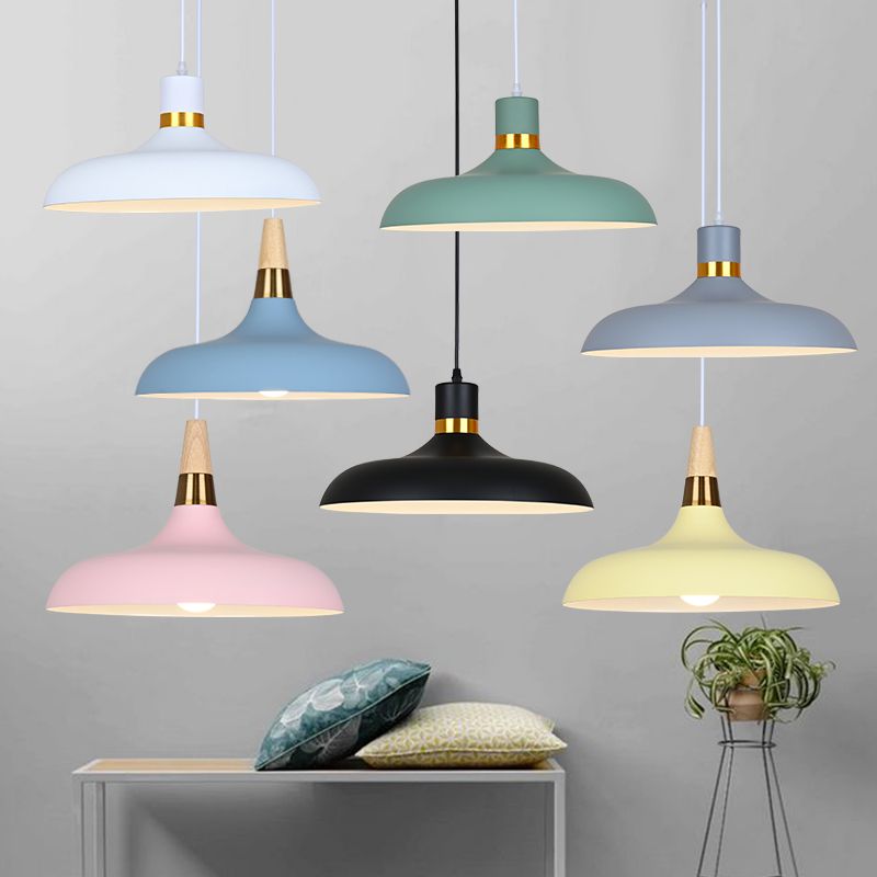 Plafond suspendu moderne en aluminium 1-Light Down Light pour salle à manger