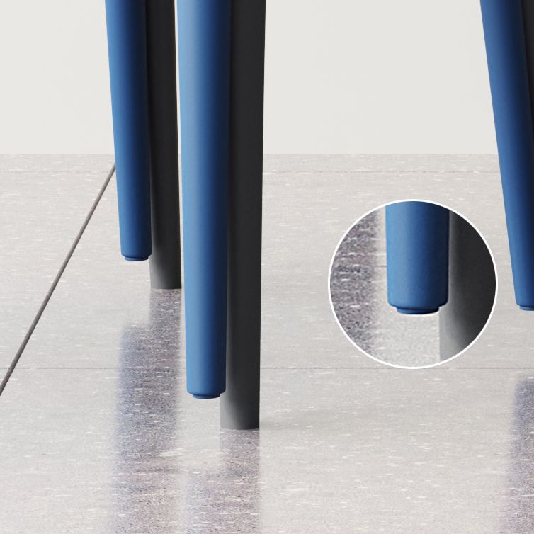 Silla lateral de comedor escandinava de plástico, silla con respaldo abierto de cocina