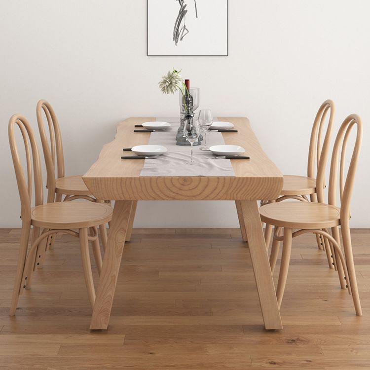 Modern Wooden Table Set of 5 with Rectangle Table Dining Set with Solna Chairs