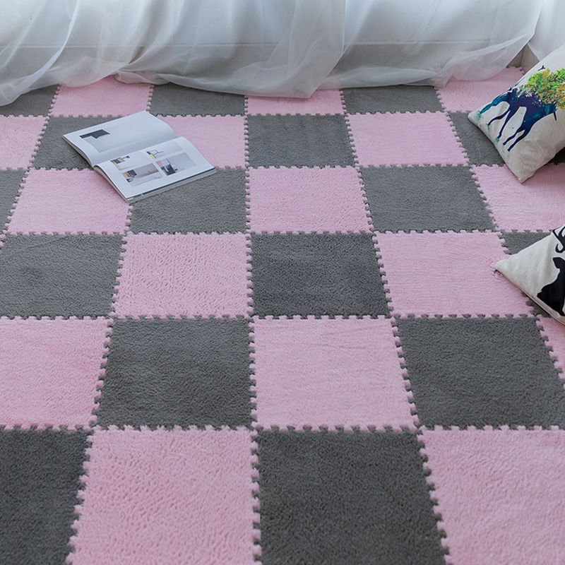 Modern Carpet Tiles Interlocking Square Color Block Carpet Tiles