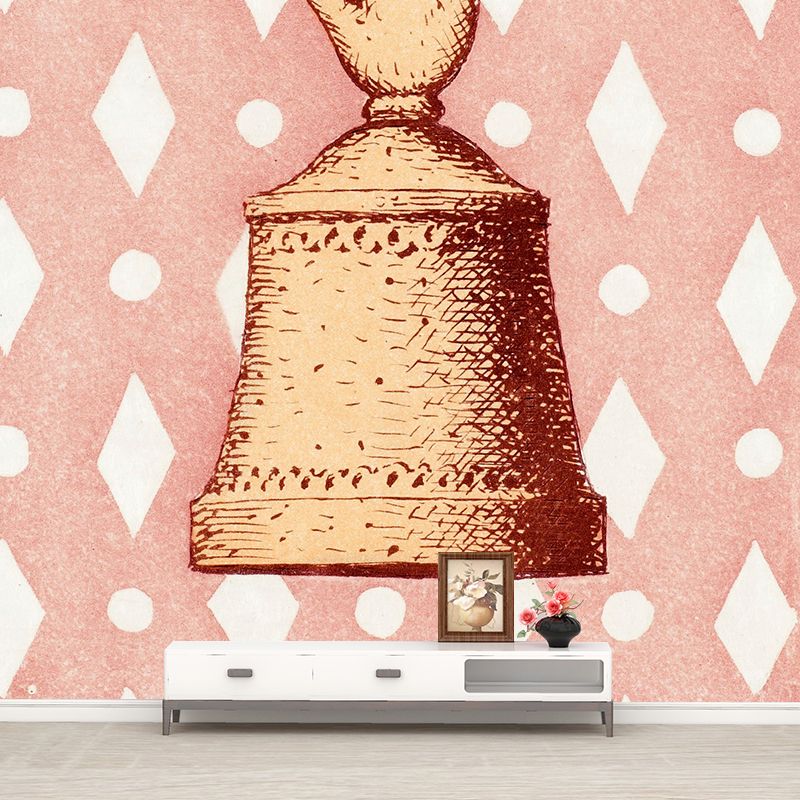 Pink La Lecon Musique Mural Decal Magritte Artwork Surreal Stain Proof Wall Covering