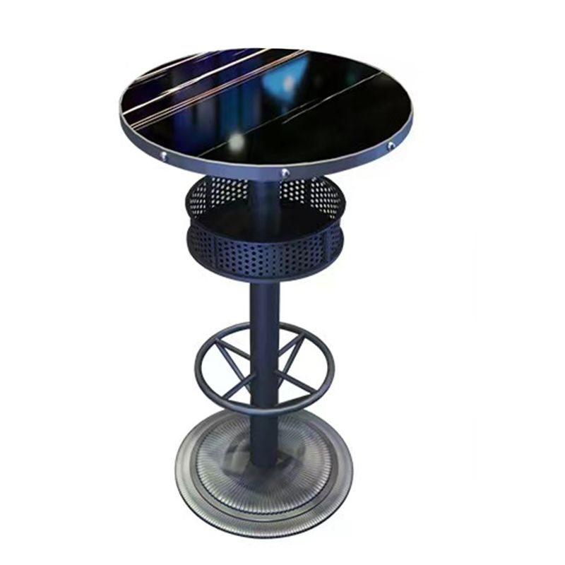 Industrial Style Bistro Bar Table Metal Base Bar Table for Bar
