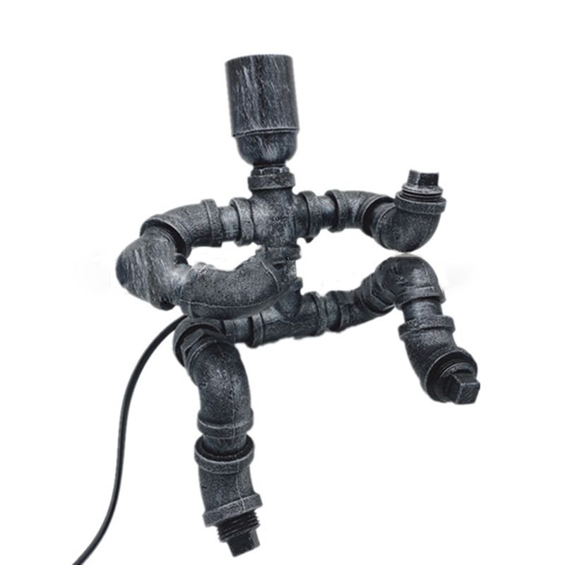 Lampada da comodino per piping creativa industriale a forma di chitarrista a forma di chitarrista per camera da letto per camera da letto