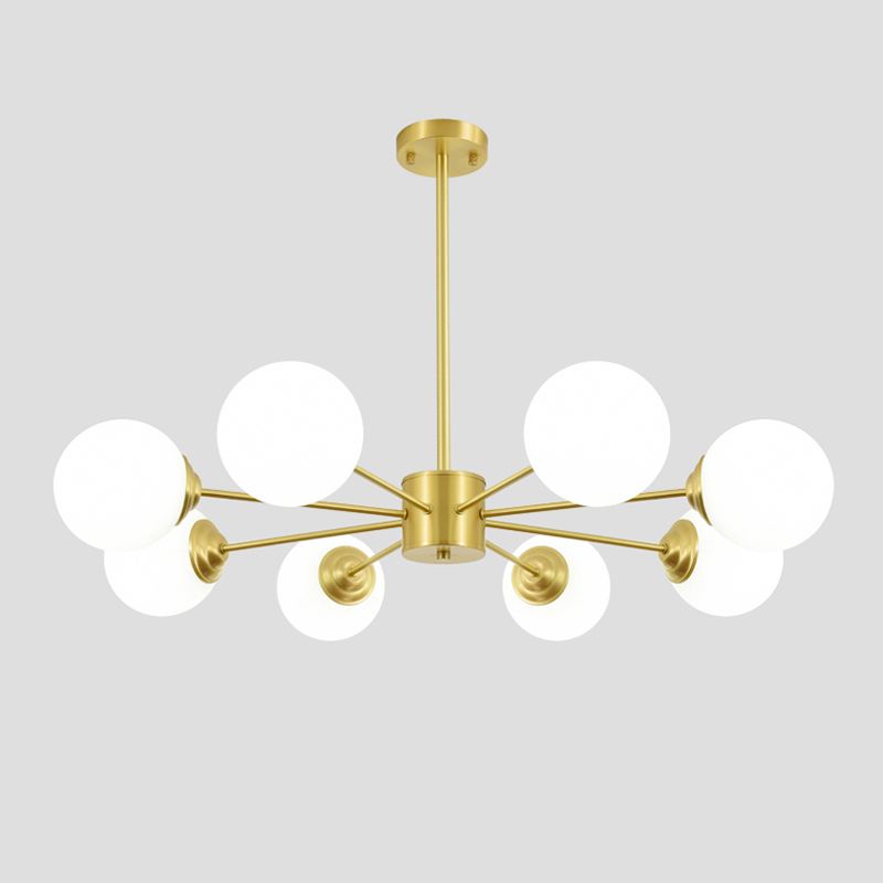 Copper Glass Hanging Pendant Lights Contemporary Hanging Lamps for Living Room