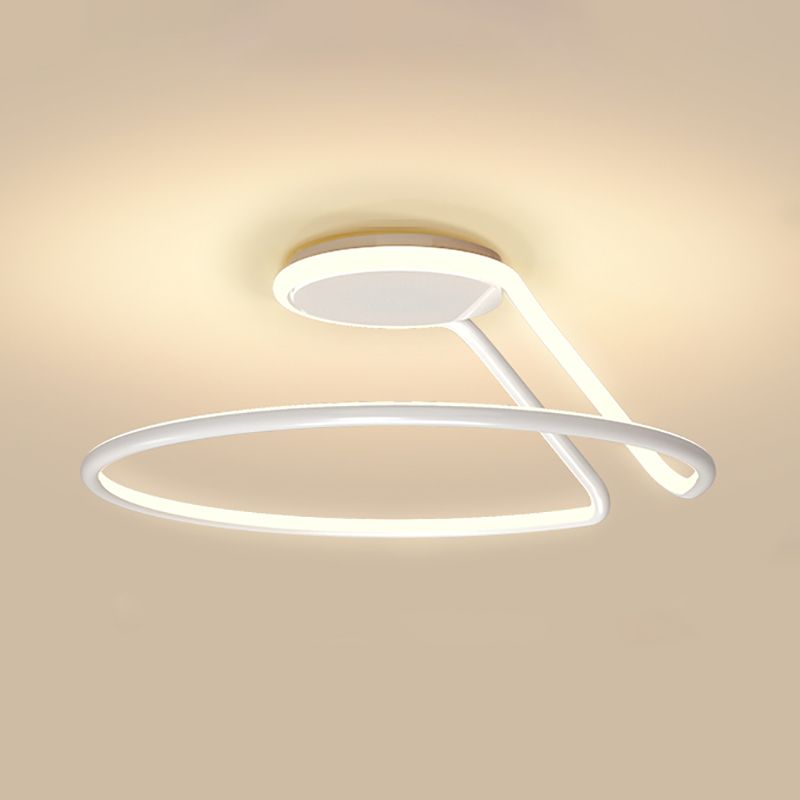 Lámpara de techo de forma lineal de estilo moderno 1 luz de techo de luz para dormitorio