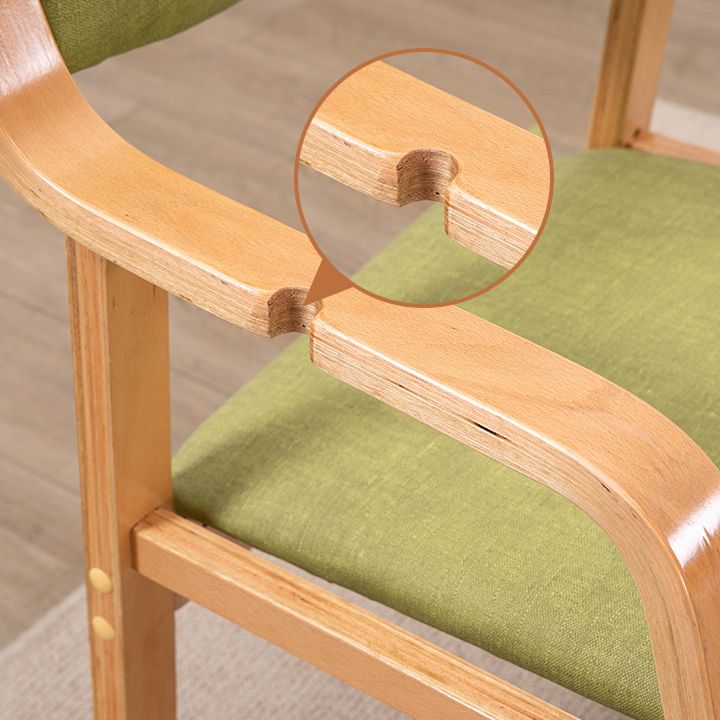 Zeitgenössischer Küchen-Esszimmerstuhl mit offener Rückenlehne, Esszimmerstuhl aus massivem Holz