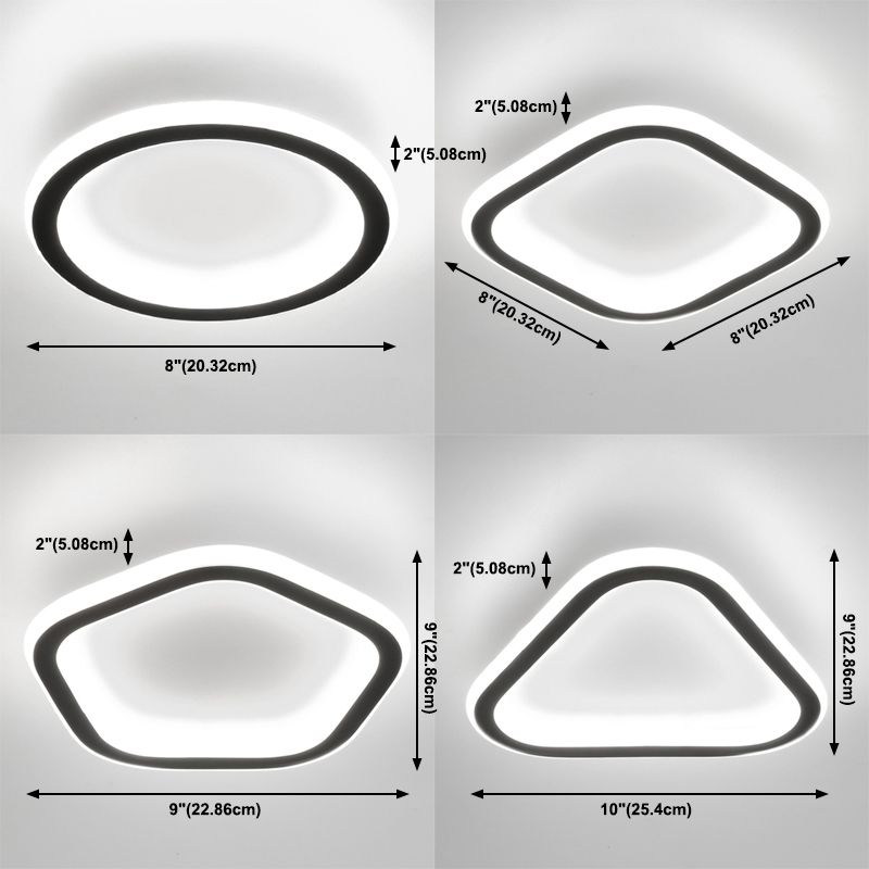 LED Ceiling Light Fixture Modern Simple Flush Mount Lamp for Aisle Bedroom