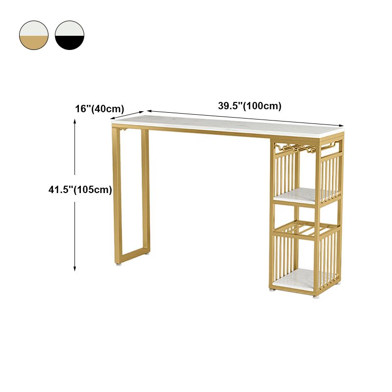 Tavolo da pranzo moderno rettangolo con barra con altezza della barra del tavolo da 42 pollici