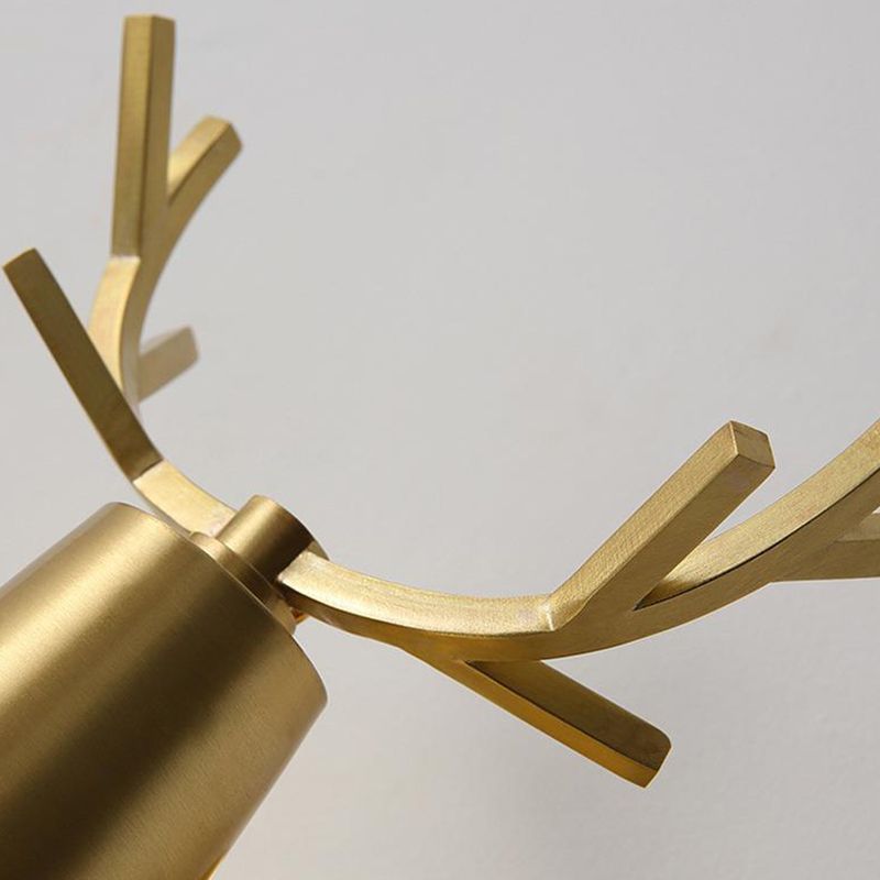 Contemporary Single Golden Wall Mounted Sconce Unique Metal Wall Light