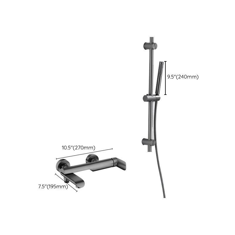 Contemporary Bathroom Faucet Wall Mounted Metal Tub Faucet Trim