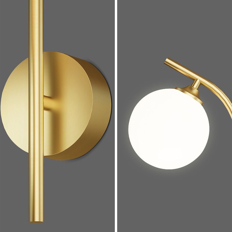 1 Light Ball Wall Sconces Modern Style Glass Wall Mounted Lamps