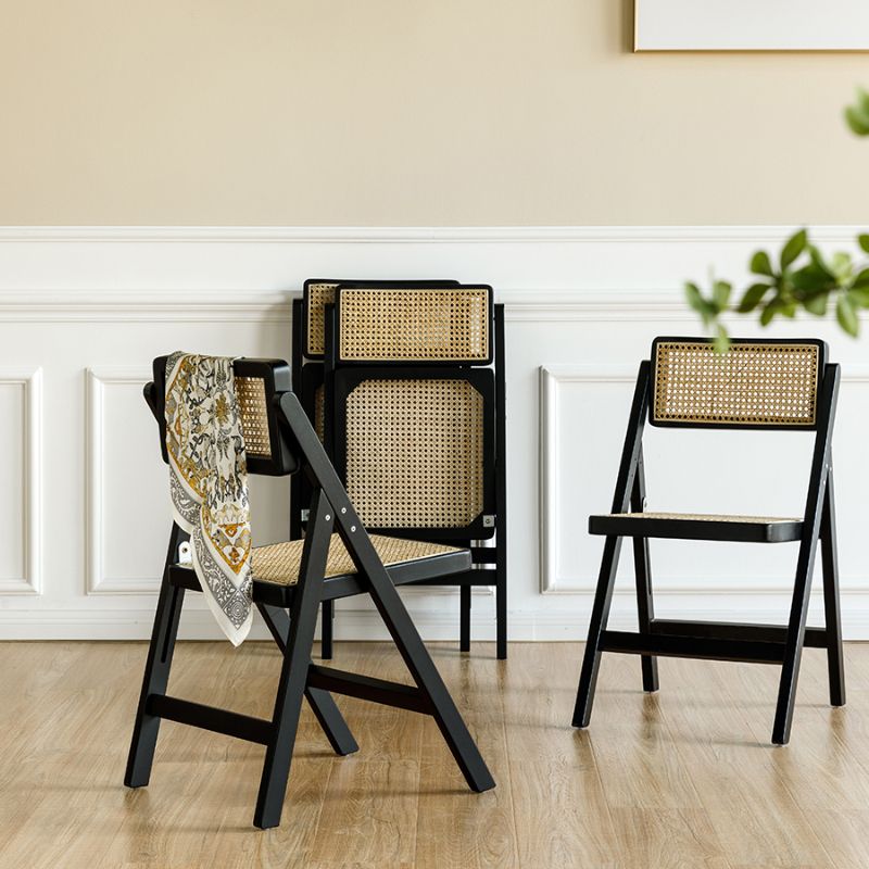 Solid Wood Side Chair Modern Style Folding Dining Chair for Home