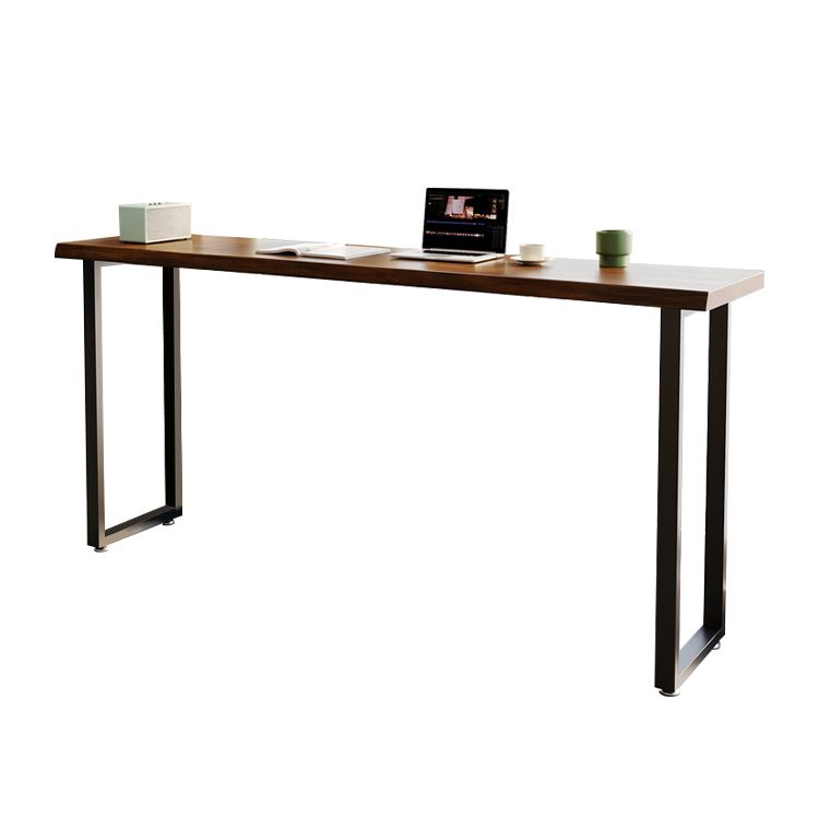 Modern Rectangle Wood Bar Table Metal Base for Milk Tea Shop