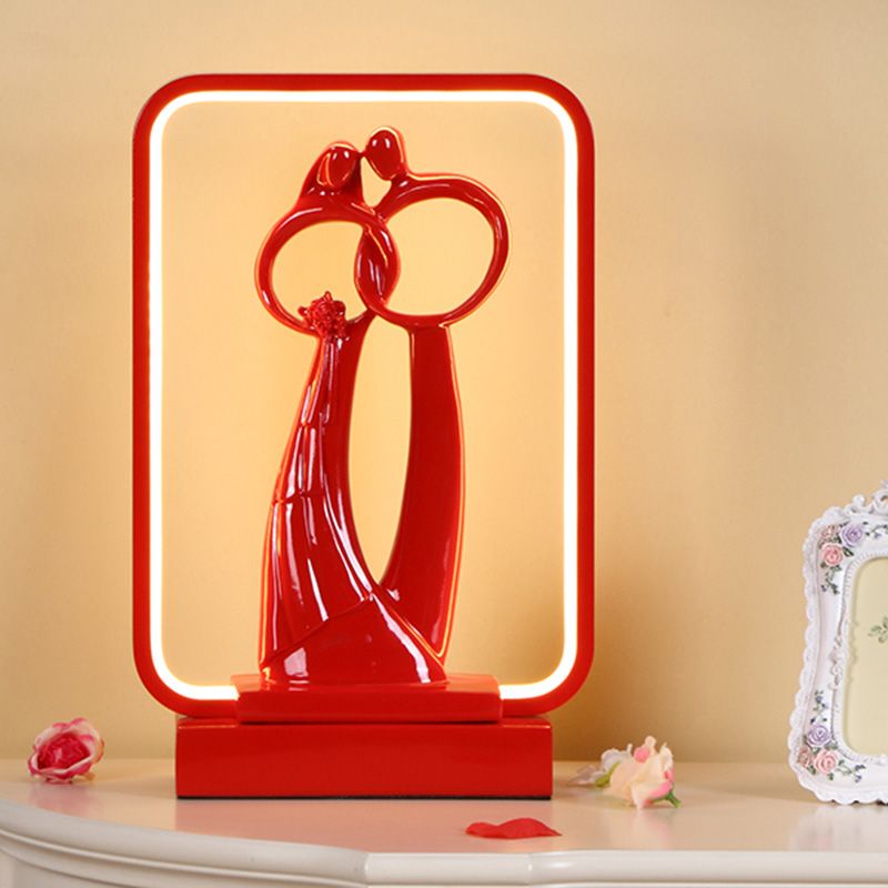Modern Style Linear Night Table Lamp Metal Nightstand Lamp for Bedroom