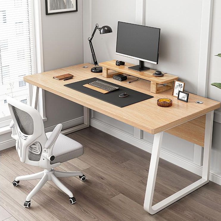 29.53" H Industrial Office Desk Antique Finish Computer Desk