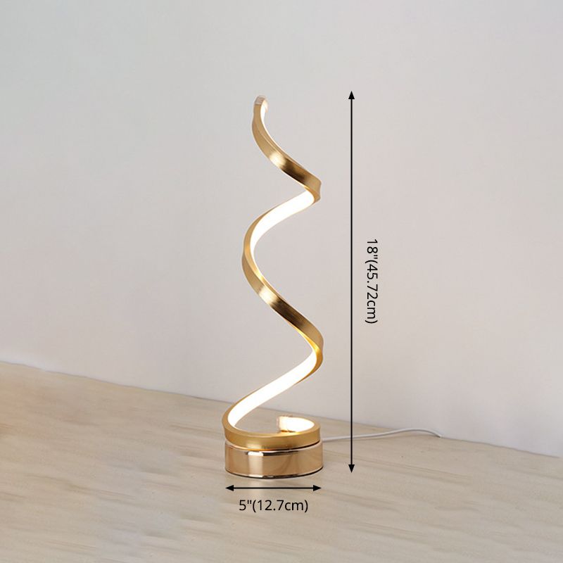 Lampada da tavolo moderna e minimalista a LED Lampada da tavolo lineare in alluminio con paralume in silicone
